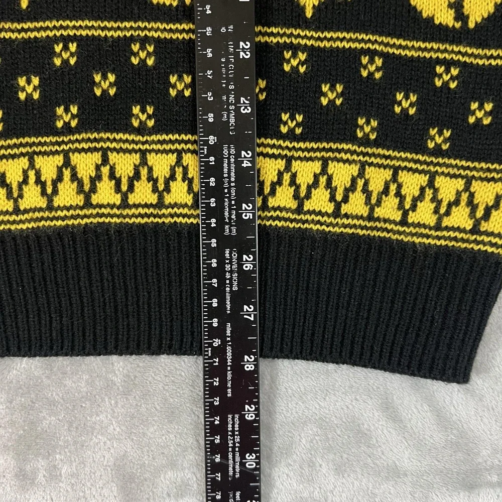 Live Nation Wu-Tang Clan Sweater Mens Large Black Yellow Fair Isle Knit Pullover